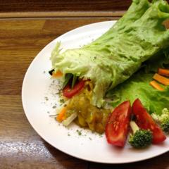 Vegetabilsk - wraps med Kaki - dild - sovs