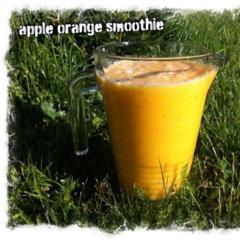 Æble orange smoothie til morgenmad! <3