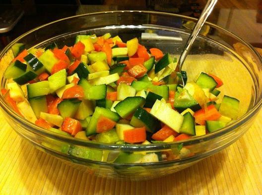 Big veggie salat. Velsmagende. ^ _ ^