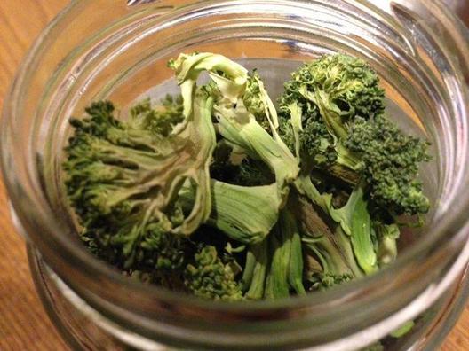 Min utroligt god dehydreret broccoli. Jeg kan lide dem nu og da.